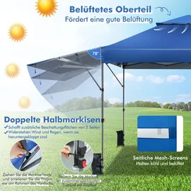 Costway Faltpavillon 3 x 3 m Blau