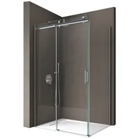 SoGood doporro Duschkabine Ravenna17 90x120x195cm Duschabtrennung mit Schiebetür ESG-Sicherheitsglas Klarglas inkl. beidseitiger Easy-Clean-Beschichtung