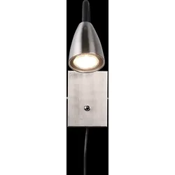 Trio 202670107 Wandleuchte Wanda 1x10W | GU10 - flexibler Arm, Schalter am Körper, Nickel