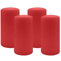 Kopschitz Kerzen Stumpenkerzen 2 St. Rot Ø 100 x 300 mm
