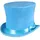 Thetru Flair Zylinderhut Neon blau 60 cm