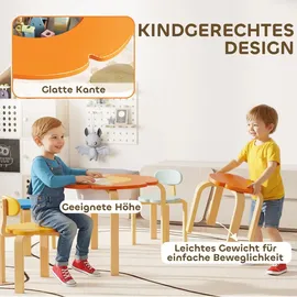 aiyaplay Kindersitzgruppe 5-teilig 69 x 45 x 69 cm Holz lackiert mehrfarbig