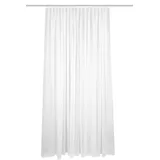 HOME WOHNIDEEN 41100 Fertigstore Crosta, Uni Leinenstruktur, transparent, Faltenband, Farbe:weiß, Größe:145 x 500 cm, Anzahl:1x