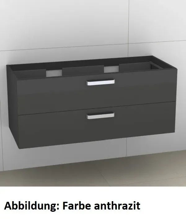 Artiqua 414 Waschtischunterschrank für Venticello 4104CK, Oxid Hellgrau quer, 414-WU2L-V114-7183-721 414-WU2L-V114-7183-721