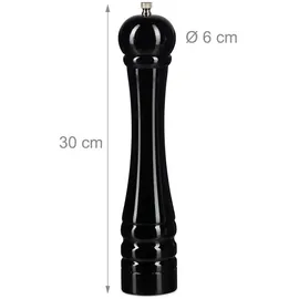Relaxdays Gewürzmühle 30 cm Schwarz/Weiß befüllt