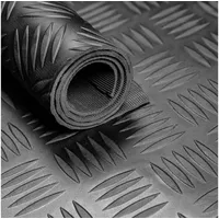 Jet-Line Gummimatte 120 cm breit schwarz Bodenmatte Hammerschlag Design