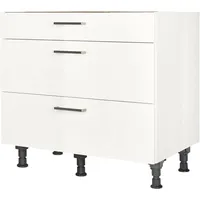 Nobilia Kochfeldumbauschrank Flash 90 x 58,3 x 87 cm Weiß