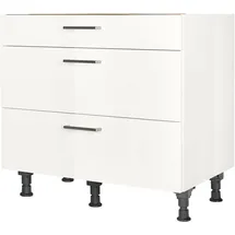 Nobilia Kochfeldumbauschrank Flash 90 x 58,3 x 87 cm Weiß