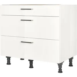 Nobilia Kochfeldumbauschrank Flash 90 x 58,3 x 87 cm Weiß