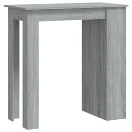 vidaXL Bartisch mit Regal 102 x 50 x 103,5 cm Grau