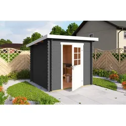 Mr. GARDENER Gartenhaus »Main«, Holz, BxHxT: 230 x 211 x 228,3 cm (Außenmaße) - grau