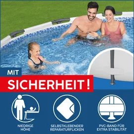 BESTWAY Steel Pro Max Frame Pool 305 x 76 cm lichtgrau