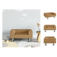 vidaXL Kindersofa Braun 50x40x26,5 cm Samt