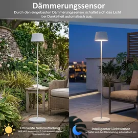 NORTHPOINT LED Solar Stehleuchte 122cm warmweiß