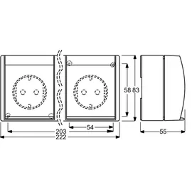 Busch-Jaeger Schuko-Steckdose 3-fach Blau/Grün