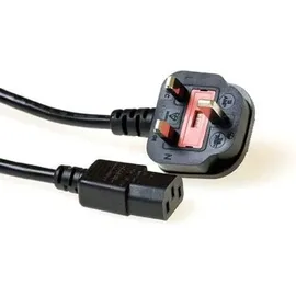 Act Kaltgerätekabel 2.5m (UK Stecker), C13 Kabel, PC Stromkabel, Typ G Stecker auf C13 3 Pin – Schutzkontakt gewinkelt - AK5060