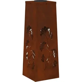 vidaXL Solarleuchte Stahl 18 cm x 18 cm x 50 cm 2er Set rostig