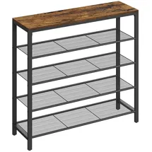 VASAGLE Schuhregal 100 x 93 x 30 cm braun / braun