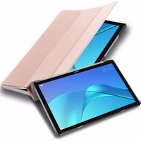 Cadorabo Tablet Book Cover MediaPad M5 LITE (10.1 Zoll) Tablethülle mit Auto Wake Up aus Kunst Leder Klappbare Hülle für Huawei MediaPad M5 LITE 10 (10.1 Zoll) Tasche in Rosa
