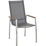 AMATIO Chur Gartensessel Textil, Grau,
