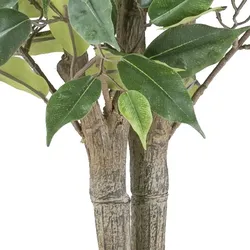 CREATIV green künstliche Pflanze Ficus benjamina 125cm, UV-beständig / schwer entflammbar