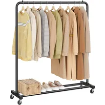 Songmics Garderobenständer 38 x 110 x 141,5 cm Tintenschwarz