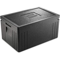 thermohauser EPP-Thermobox GN 1/1, Eco Line schwarz, 45 Liter Volumen - 60 x 40 x 30,5 cm - Basis-Serie