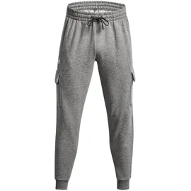 Under Armour Rival Fleece Joggers - Castlerock Light Heather 025 / White 100 - XS