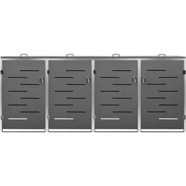 vidaXL Mülltonnenbox für 4 Tonnen 276,5 x 77,5 x 115,5 cm anthrazit