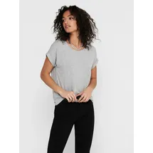 Only T-Shirt "ONLMOSTER – T-Shirt mit melierter Optik und elastischem Material", Damen, Gr.