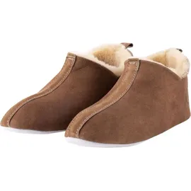 SHEPHERD Hausschuhe Lammfell Braun 38