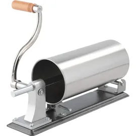 Costway Wurstfüller manuell, Wurstmaschine aus Edelstahl, Wurstfüllmaschine silber, Wurstpresse mit Tischklemme, Wurstspritze inkl. Füllrohre