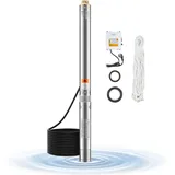 Vevor Tiefbrunnenpumpe 550 W 65 L/min 64 m mit 20 m Kabel und externem Steuerkasten