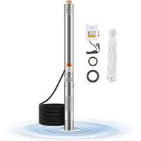 Vevor Tiefbrunnenpumpe 550 W 65 L/min 64 m mit 20 m Kabel und externem Steuerkasten