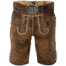 Country Maddox MADDOX Lederhose HORN in dunkelbraun | Gr.: 58