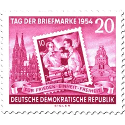 Briefmarke zum Tag der Briefmarke 1954, Michel-Nr. 445 AX, postfrisch