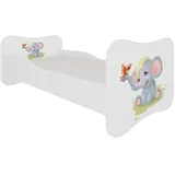 Feldmann-Wohnen Kinderbett Gonzalo 80 x 160 cm Holz grau-rosa