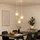 GLOBO Beige 3-flg. 35 cm Rund Glas, Metall