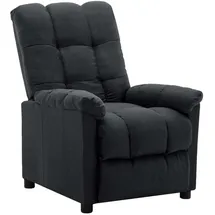 vidaXL Relaxsessel Dunkelgrau Polyester 56 x 102 x 77 cm Grau mit Liegeposition