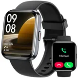 Gydom Smartwatch Herren, Smartwatch Damen mit Telefonfunktion & Alexa, 1,8" Fitnessuhr mit 100 Sportmodi & IP68, Herzfrequenz SpO2 Schlafmonitor, Armbanduhr Schrittzähler Uhr für Android iOS