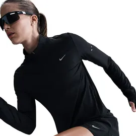Nike Swift Dri-FIT UV 1/2-Zip Laufshirt Damen 010 black/reflective silv XL