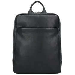 Castelijn & Beerens Specials Business-Rucksack RFID Schutz Leder 40 cm Laptopfach black