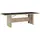 vidaXL Gartentisch mit Glasplatte 240 x 75 x 240 cm Beige