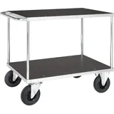 Kongamek Tischwagen, verzinkt 1100x700x870mm Ladefläche aus Mdf, Schiebegriff mit Gummibereifung und Bremse