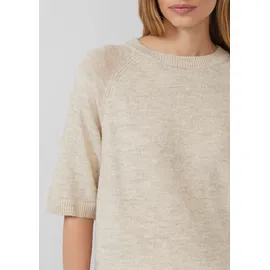 s.Oliver Kurzarmpullover aus Alpakamix Beige 48