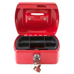 Idena Geldkassette »50032«, Mini Geldkassette Box 125 x 95 x 60 mm, Rot rot