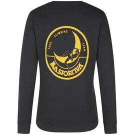La Sportiva Climbing On The Moon Hoodie Carbon/Giallo S