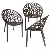 Trisens Bistrostuhl 59 x 60 x 80 cm braun 3 St.