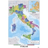 Grupo Erik Editores Karte Italien physische POLITICO – Poster