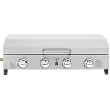 Habitat et Jardin Gas-Plancha mit 4 Brennern und Deckel 10 kW Grau